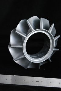 Automotive Transmission Finned Stator - aluminum die casting